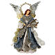 Angel with lyre in Venetian style, resin and fabric, 35 cm s1