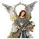 Angel with lyre in Venetian style, resin and fabric, 35 cm s2