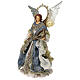 Angel with lyre in Venetian style, resin and fabric, 35 cm s3