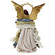 Angel with lyre in Venetian style, resin and fabric, 35 cm s5