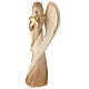 Angel with golden heart Flamingo, Val Gardena patinated wood s3