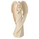 Angel "Flamingo" with golden heart, Val Gardena natural wood s1