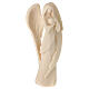 Angel "Flamingo" with golden heart, Val Gardena natural wood s4