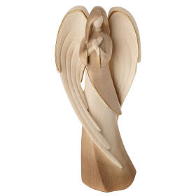 Praying angel "Flamingo", Val Gardena bicoloured patinated wood