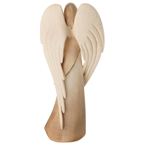 Praying angel "Flamingo", Val Gardena bicoloured patinated wood 5