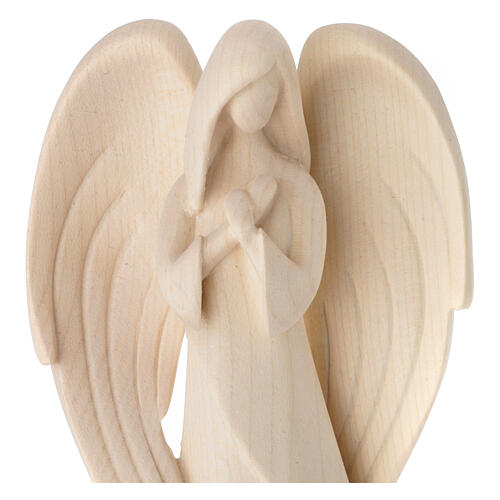 Praying angel, Flamingo design, Val Gardena natural wood 2