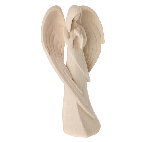 Praying angel, Flamingo design, Val Gardena natural wood 4