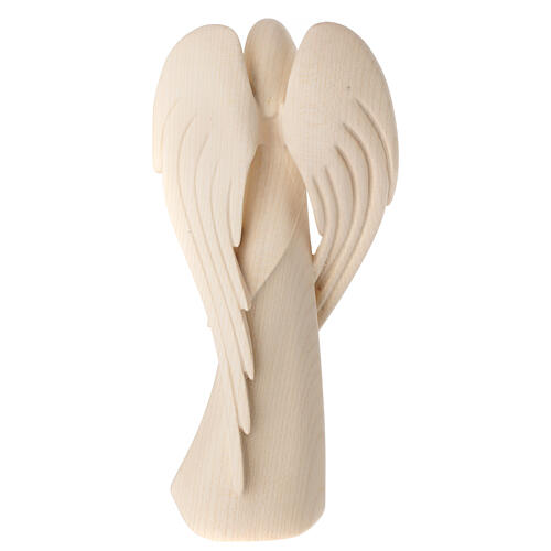 Flamingo Angel statue in natural Valgardena wood 5