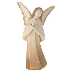 Praying angel "Aram", patinated wood, Val Gardena