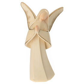 Angel "Aram" with joined hands, alabaster finish, Val Gardena wood