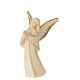 Angel "Aram" with joined hands, alabaster finish, Val Gardena wood s3