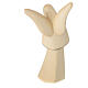 Angel "Aram" with joined hands, alabaster finish, Val Gardena wood s5