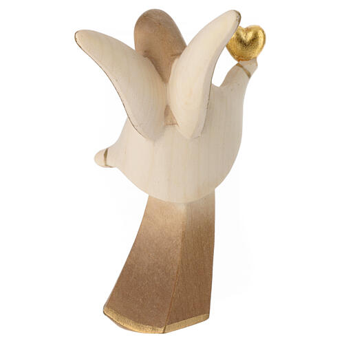 Engel Aram mit patiniertem Herz aus Ahornholz aus Grödnertal 5