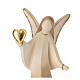 Angel with heart, patinated "Aram" design, Val Gardena wood s2