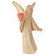 Aram angel with golden heart, alabaster finish, Val Gardena wood s4