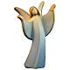 Colored Aram wooden angel statue with open arms Valgardena s1