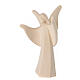 Val Gardena statue of an angel with open arms, Aram design, natural finish s3