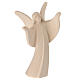 Val Gardena statue of an angel with open arms, Aram design, natural finish s4