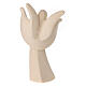 Val Gardena statue of an angel with open arms, Aram design, natural finish s5