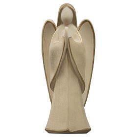 Praying guardian angel Harmonie, patinated wood from Val Gardena