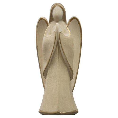 Praying guardian angel Harmonie, patinated wood from Val Gardena 1