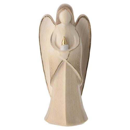 Ángel de la Guarda madera Val Gardena rezando Harmonie coloreado 1