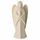 Angelo custode Harmonie con candela legno Valgardena naturale s1