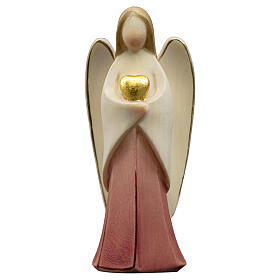 Guardian angel statue with heart in colored Valgardena Harmonie