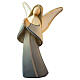 Angel Aram praying, blue dress, Val Gardena wood s1