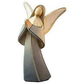 Blue colored Aram angel praying in Valgardena wood
