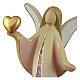 Angel Aram with golden heart, marbled dress, Val Gardena wood s2