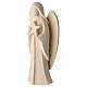 Angioletto custode con stella legno naturale Val Gardena s2