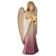Guardian angel with star, Val Gardena wood, purple finish s3