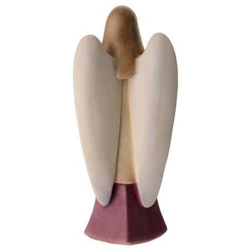 Angelo custode con stelle legno Val Gardena finitura viola 4