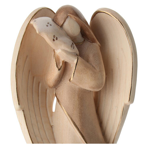 Angel with glossy natural finish in Val Gardena wood 2
