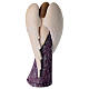 Angel with purple sponged effect finish, Val Gardena wood s4