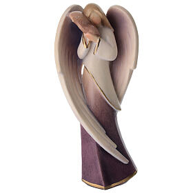 Angel with purple finish in Val Gardena wood