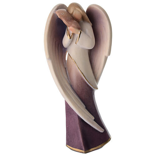 Ange finition violet en bois Val Gardena 1