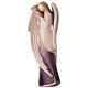 Anjo com acabamento roxo em madeira Val Gardena s3