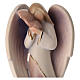 Angel statue with purple finish in Val Gardena wood s2