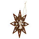 Decoración madera Val Gardena ángel en estrella 11 cm s2