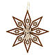 Addobbo legno Val Gardena angelo su stella 11 cm s1