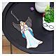Ángel en oración de vidrio colorido s3