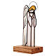 Guardian angel in coloured glass, free standing ornament s2