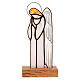 Ángel de la guarda de vidrio colorido de mesa s4