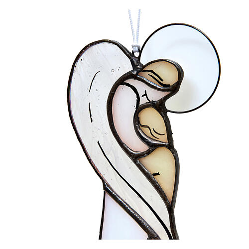 Anges enlacés en verre coloré 3