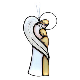 Embracing Angels in Colored Glass