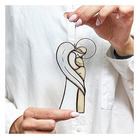 Embracing Angels in Colored Glass