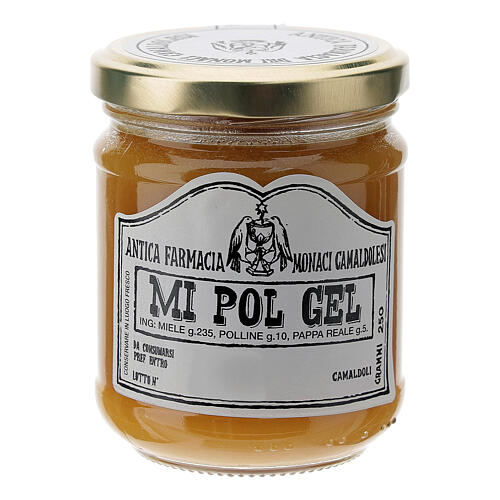 MI POL GEL , honey pollen and royal jelly preparation of Camaldoli 250 ml 1