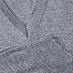 Gilet collo V grigio chiaro maglia unita s3